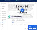 Finance & Economics: Bailout 14: Possible Solution