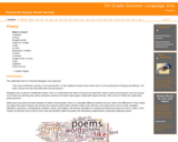 7th Grade Summer Language Arts : Poetry