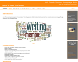 8th Grade Summer Language Arts : What is The Writing Process?