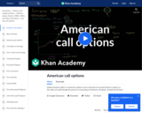Finance & Economics: American Call Options