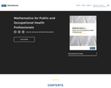 Mathematics for Public and Occupational Health Professionals