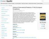 History of International Relations: A Non-European Perspective