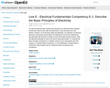 Line E - Electrical Fundamentals Competency E-1: Describe the Basic Principles of Electricity