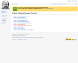 Police Training Course Content