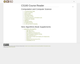 CS 160 Course Reader: Introduction to Computer Science