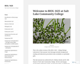 BIOL 1620 – College Biology Laboratory II lab manual
