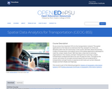 Spatial Data Analytics for Transportation (GEOG 855)