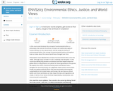 ENVS203: Environmental Ethics, Justice, and World Views