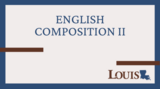 English Composition II Moodle Course