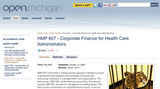 Corporate Finance for Health Care Administrators