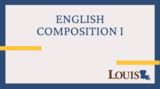 English Composition I Moodle Course