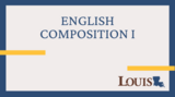 English Composition I Canvas Course
