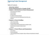 Beginning Project Management