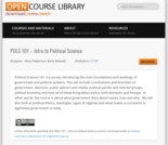 POLS 101 – Intro to Political Science