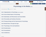Psychology in the Media & Arts