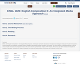 ENGL 1020: English Composition II: An Integrated Media Approach