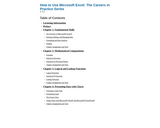 How to Use Microsoft Excel: The Careers in Practice Series