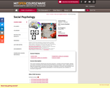 Social Psychology, Spring 2013