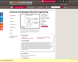 Chemical and Biological Reaction Engineering, Spring 2007