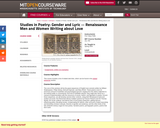Studies in Poetry: Gender and Lyric -- Renaissance Men and Women Writing about Love, Spring 2003
