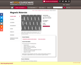 Magnetic Materials, Spring 2004