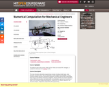 Numerical Computation for Mechanical Engineers, Fall 2012