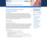 Challenges in Global Geospatial Analytics