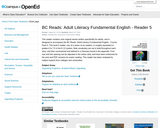 BC Reads: Adult Literacy Fundamental English – Reader 5
