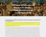Introduction to Western Art History: Proto-Renaissance to Contemporary Art