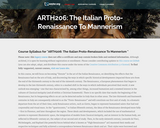 The Italian Proto-Renaissance To Mannerism