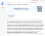 Blood Brain Barrier - Anatomy & Physiology