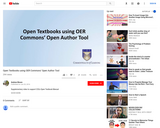 Open Textbooks using OER Commons Open Author Tool