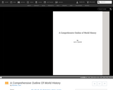 A Comprehensive Outline Of World History