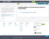 OpenStax Algebra and Trigonometry Chapter 8 Lecture Notes