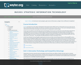 Strategic Information Technology (Business 303)