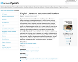 English Literature: Victorians and Moderns