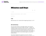 Illustrative Mathematics... Minutes and Days