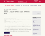 Writing a Literary Analysis Essay: Analyzing a Model