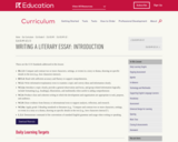 Writing a Literary Essay: Introduction
