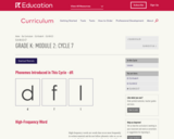 Grade K: Module 2: Cycle 7- Letters d, f, and l