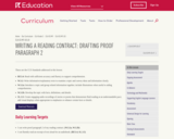 Writing a Reading Contract: Drafting Proof Paragraph 2