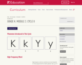 Grade K: Module 2: Cycle 8- Letters k and y