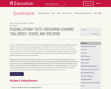 Reading Literary Texts: Overcoming Learning Challenges—School and Education