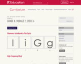 Grade K: Module 2: Cycle 6- letter I and G