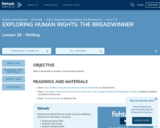 EXPLORING HUMAN RIGHTS: THE BREADWINNER Lesson 28 - Writing