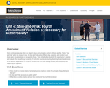 Unit 4: Stop-and-Frisk: Fourth Amendment Violation or Necessary for Public Safety? – The Civil Rights Litigation Schoolhouse