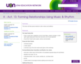 Act. 13: Forming Relationships Using Music & Rhythm