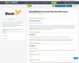 BlendEd Best Practices Unit Text Structure
