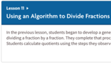 Using an Algorithm to Divide Fractions