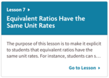 Equivalent Ratios Have the Same Unit Rates